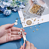 80Pcs 2 Colors 201 Stainless Steel Triangle Stud Earring Findings with Hole & 304 Stainless Steel Pins &and Ear Nuts STAS-UN0046-99-3