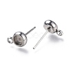 Non-Tarnish 304 Stainless Steel Stud Earring Settings STAS-I161-01A-P-2