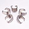 Tarnish Resistant 201 Stainless Steel Snap on Bails STAS-F117-16P-7x13.5-1