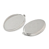 304 Stainless Steel Pendant Cabochon Settings STAS-D127-11P-2