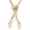 Brass Slider Bracelets Making MAK-R025-02G-4
