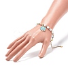 Alloy Enamel Sakura Charm Bracelet BJEW-JB08850-3