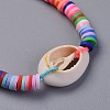 Handmade Polymer Clay Heishi Beads Kids Braided Bracelets BJEW-JB04317-05-3
