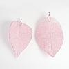 Electroplated Natural Leaf Big Pendants IFIN-Q119-02I-2