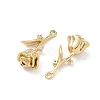 Brass Micro Pave Cubic Zirconia Pendants KK-L260-15G-2