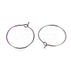 Ion Plating(IP) 316L Surgical Stainless Steel Hoop Earring Findings STAS-G130-03M-21MM-2