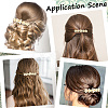 3Pcs Flower Alloy Cat Eye Hair Barrettes PHAR-BBC0001-01-6