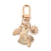 Alloy Enamel Pendant Keychains KEYC-WH0027-20-2