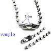 Tarnish Resistant Stainless Steel Ball Chain Connectors STAS-L019C-P-3