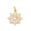 Brass Pave Cubic Zirconia with Enamel Pendants KK-U062-38G-03-1