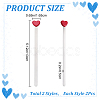 4Pcs 2 Colors 201 Stainless Steel Bookmarks AJEW-CP0005-79-2