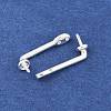 Brass Stud Earring Findings KK-C163-04S-2