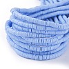 Flat Round Handmade Polymer Clay Bead Spacers CLAY-R067-4.0mm-32-4