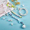 20Pcs White Cube Letter Silicone Beads SIL-YWC0003-06O-6