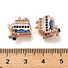 Alloy Enamel European Beads FIND-Q115-05RG-3