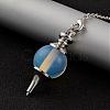 Opalite Sphere Dowsing Pendulums BJEW-E292-A11-2