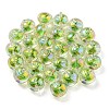UV Plating Rainbow Iridescent Acrylic Beads OACR-A014-02F-3