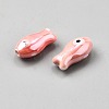 Handmade Porcelain Beads PORC-WH0023-003G-2