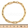 304 Stainless Steel Oval Link  Chain Bracelets for Women Men BJEW-F488-49A-G-5