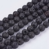 Natural Lava Rock Stone Bead Strands X-G-R193-18-6mm-1