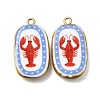 Fruit & Floral & Animals Printed Handmade Porcelain Pendants STAS-Z207-01G-05-1