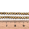Electroplate Glass Beads Strands X-GLAA-H021-01B-FP07-4