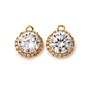Brass Micro Pave Cubic Zirconia Charms KK-Z121-03G-1