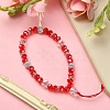 Rondelle Glass & Polymer Clay Rhinestone Beads Phone Hand Strap Chains HJEW-YW0001-05C-5