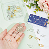 36Pcs 6 Styles Brass Clip-on Earring Converters Findings KK-SC0004-71-3