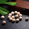 Round Unfinished Wood Beads WOOD-PH0008-12-8