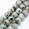 Natural Sesame Jasper/Kiwi Jasper Beads Strands G-I199-29-6mm-1