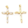 Rack Plating Brass Micro Pave Cubic Zirconia Pendants X-KK-A185-36G-2