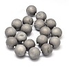 Round Electroplated Natural Druzy Geode Quartz Crystal Beads Strands G-A143B-18mm-04-2