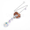 Natural Red Agate Big Pendants G-N333-008I-1
