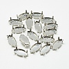 Non-Tarnish 201 Stainless Steel Sew on Prong Settings STAS-T032-04-7x15mm-1