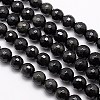 Natural Obsidian Beads Strands G-G549-6mm-02-1