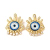 Rack Plating Brass Micro Pave Cubic Zirconia Pendants KK-H486-22G-2