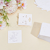 200Pcs Square Paper Earring Display Cards CDIS-ME0001-01A-5