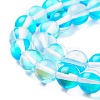 Synthetic Moonstone Beads Strands G-R375-8mm-B04-4
