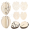 24Pcs 2 Styles Unfinished Wood Strawbeery Ornaments WOOD-SC0002-26-7