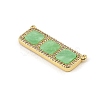Brass Micro Pave Clear Cubic Zirconia Connector Charms CU-CBA30E8-01G-A03-2