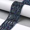 Electroplate Glass Beads Strands GLAA-H021-01A-FP11-3