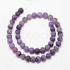 Natural Druzy Geode Agate Bead Strands G-K166-09-8mm-07-2