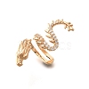 Brass Clear Cubic Zirconia Cuff Earrings EJEW-Q025-01A-G-2
