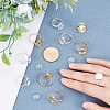 40pcs 2 Colors Adjustable Brass Ring Components and 40Pcs Glass Cabochons DIY-PH0002-70-3