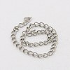 Tarnish Resistant 304 Stainless Steel Twisted Chains Curb Chains CHS-K001-24-2.5mm-2