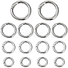 15Pcs 3 Styles Zinc Alloy Spring Gate Rings FIND-YW0011-76-1