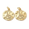 Brass Micro Pave Cubic Zirconia Pendants KK-P308-79G-1