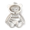 Brass with Cubic Zirconia Pendants KK-K340-01P-01-2