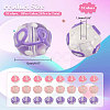 24Pcs 3 Colors Transparent Glass Round Beads GLAA-CA0001-55-2